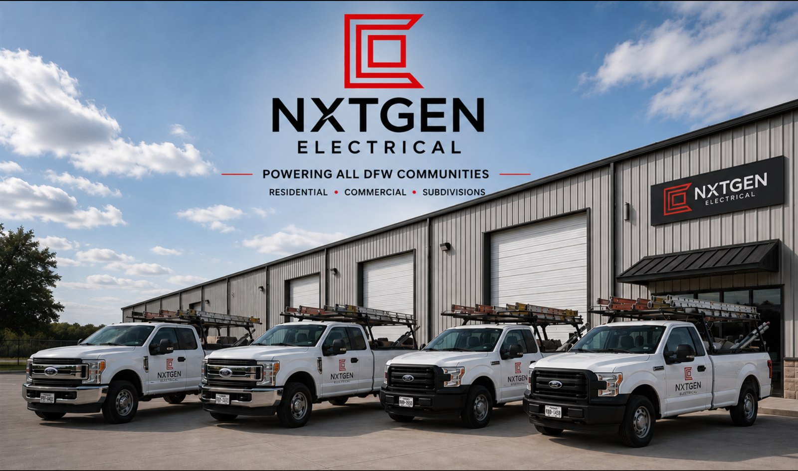 NXTGEN Electrical fleet at the shop