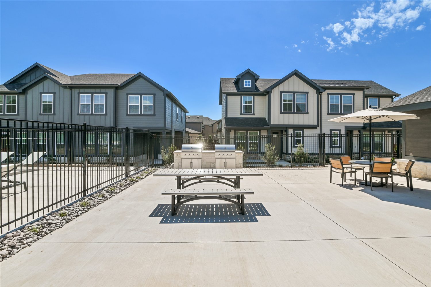 Townhome community outdoor amenities