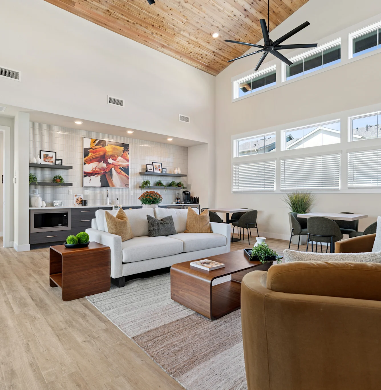 Model home interior living space