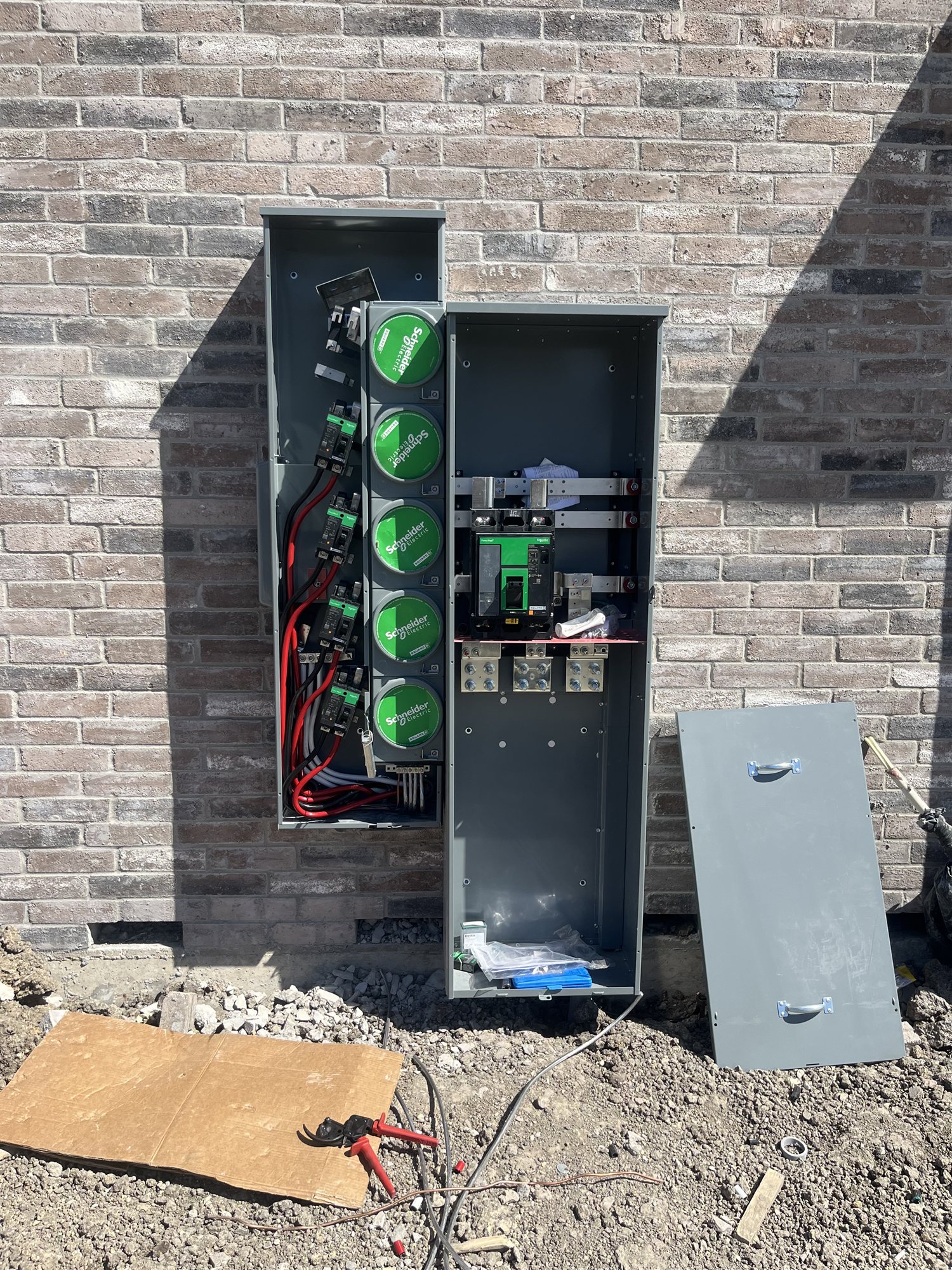 Multi-meter service and panel installation
