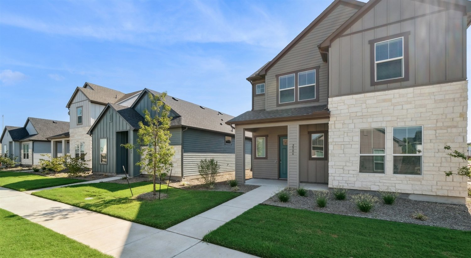 Townhome community streetscape